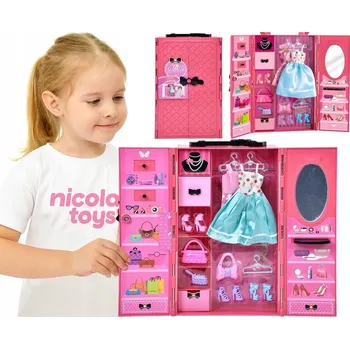 Skříň pro panenky s módními doplňky pro dívky 2068