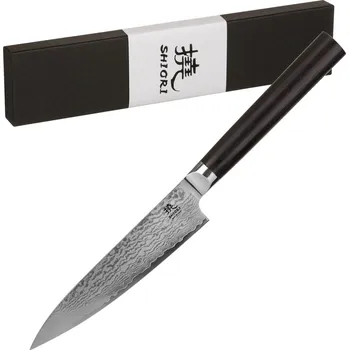 Kuchyňský nůž Shiori Kyoto Muro - japonský univerzální nůž z damaškové oceli VG10
