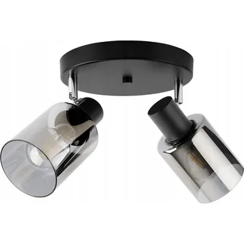 Závěsné Stropní Svítidlo Lustr Černý Skleněný Tubus 2x LED E27