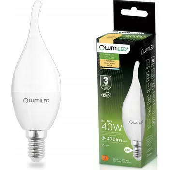 Žárovka LED žárovka E14 Svíčka BA35 5W = 40W 470lm 3000K Teplá bílá 180° LUMILED