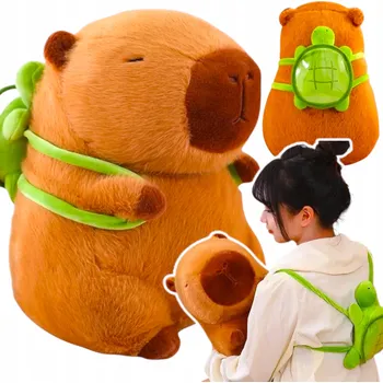 plyšák Plyšák plyšový mazlíček přítulníček hračka kapybara s batohem gigant XXXL 50 cm