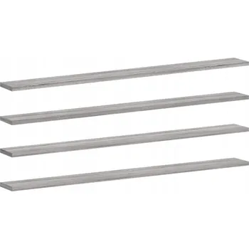 police Nástěnná police šedá dub sonoma 100 x 10 x 1,5 cm 4 ks