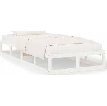 Postel Rám postele borovice bílá 205,5 x 95,5 x 28 cm