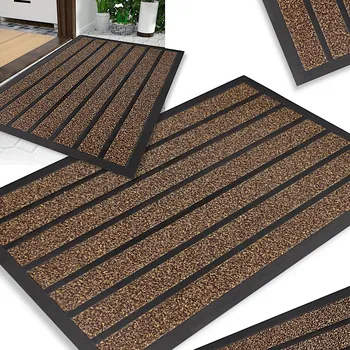Rohožka VENKOVNÍ VSTUPNÍ ROHOŽKA PŘED DVEŘE 45 x 75 cm, VELKÁ HODNĚ HNĚDÁ