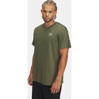Pánská móda Pánské tričko Under Armour UA Icon HWT Tee Taping 1390300-390 Zelená XXL