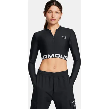 Dámské tričko Dámské tričko Under Armour HeatGear Rib 1/4 Zip LS 1388692-001 Černá LG