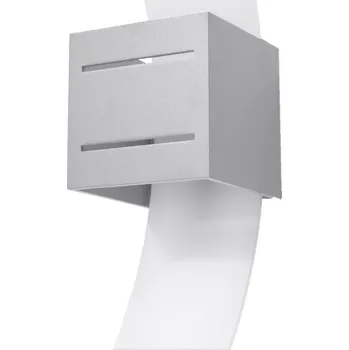 Nástěnné svítidlo Moderní šedé nástěnné svítidlo LORETO Sollux do obýváku, ložnice nebo nad zrcadlo 30 cm