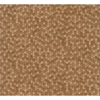 Tapeta Marburg Vliesová tapeta na zeď, zlato-měděná, hexagony, 35818, Papis Loveday Fashion Icon, Marburg, velikost 10,05 x 0,7 m