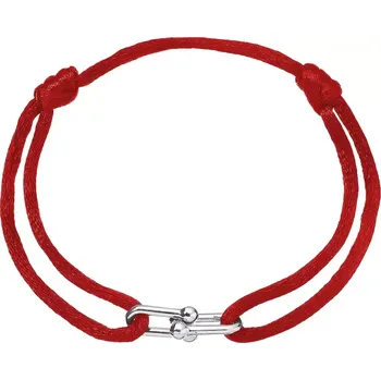 Náramek Kabbalah náramek se stříbrnou ozdobou 13094.3 red