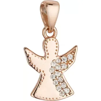 Oblečení a móda Pozlacený růžový přívěsek anděl se zirkony 14049.1
