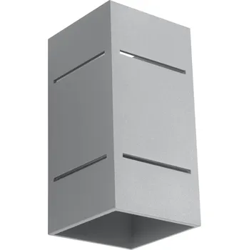 Nástěnné svítidlo Moderní šedé nástěnné svítidlo Blocco z hliníku do ložnice a obývacího pokoje Sollux Lighting