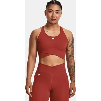 Dámské spodní prádlo Dámská podprsenka Under Armour Pjt Rck LetsGo Crssov 1380254-635 Červená XL
