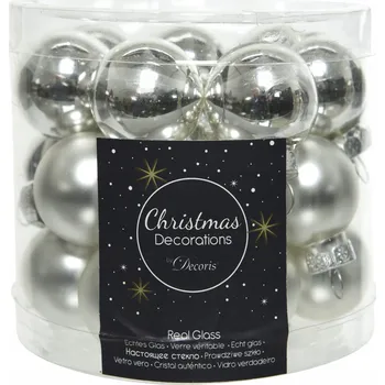 Vánoční dekorace Hladká vánoční koule Vánoční Koule cm 24 ks