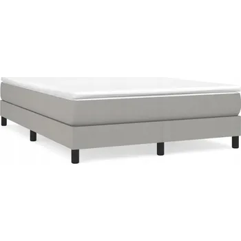 Postel Rám postele z látky světle šedá, 203 x 140 x 25 cm