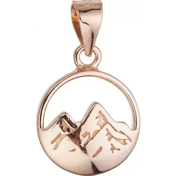 Oblečení a móda Pozlacený přívěsek hory 64086 rose gold