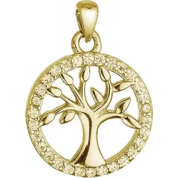 Přívěsek Stříbrný pozlacený přívěsek strom života 14050.1