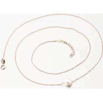 Šperk Dámský náhrdelník růžové zlato 585 perly 55GZZ-3046-CV délka 42 cm