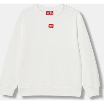 Chlapecká mikina Dětská bavlněná mikina Diesel SXGIN OVER SWEAT-SHIRT J02629.0GEAD bílá 00X, vel. 168