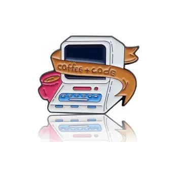 Náhradní díl pro kávovar Pinbox - Coffee + code - kovová brož