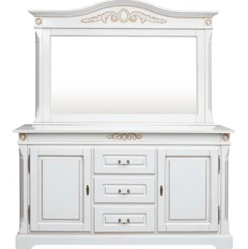 Komoda IBA Komoda se zrcadlem Mery Odstín dřeva: Krémová