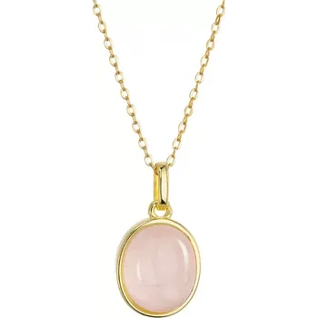 Náhrdelník Pozlacený náhrdelník s růženínem 12160.3