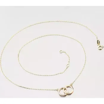 Náhrdelník Dámský náhrdelník žluté zlato 585 zirkon 15R-060 délka 45 cm