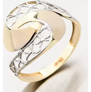 Šperk Dámský prsten zlato mix 585 111P-111677 velikost 57