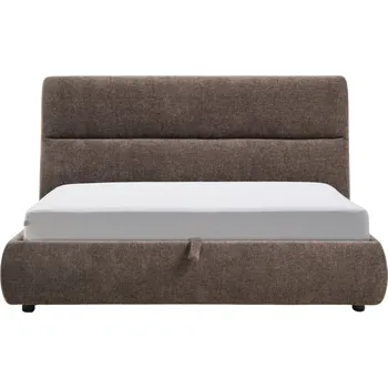 Ložnice Kave Home Hnědá dvoulůžková postel Dafra 160 x 200 cm s úložným prostorem