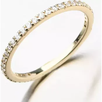 Prsten Dámský prsten žluté zlato 585 zirkon 71SKL-4438-ZL velikost 56