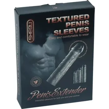 Návlek na penis SHEQU návlek na penis set 3ks Clear