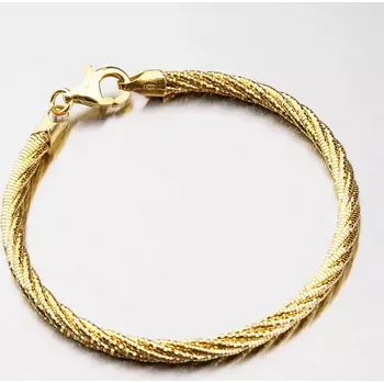 Náramek Pozlacený náramek - stříbro 925 CHRS-SPRING-1-5L-TW-130 délka 18 cm