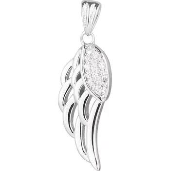 Oblečení a móda Stříbrný přívěsek andělské křídlo se zirkóny 14044.1 crystal