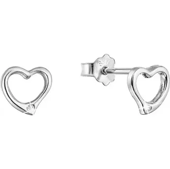 Náušnice Stříbrné náušnice malá srdíčka se zirkonem 11523.1 crystal