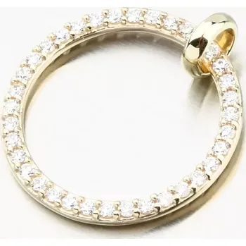 Šperk Dámský přívěsek zirkon žluté zlato DZF3775-ZL-ZIR