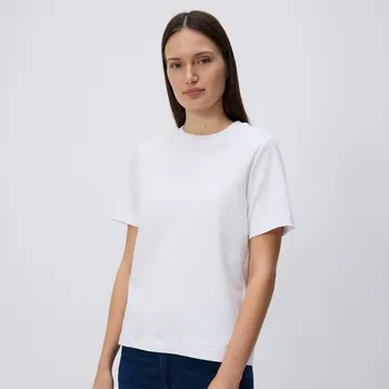 Reserved - Tričko z mercerované bavlny - bílá - 2292T-00X - 2292T-00X-XS-8