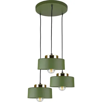 Lustr na lanku IGNIA 3xE27/60W/230V zelená/zlatá