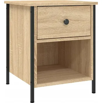 Noční stolek Noční stolek Sonoma dub 40 x 42 x 50 cm, materiál na bázi dřeva, železo