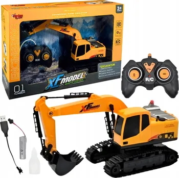 RC model auta VELKÝ BAGR NA DÁLKOVÉ OVLÁDÁNÍ S USB NABÍJEČKOU A EFEKTEM VODNÍ PÁRY