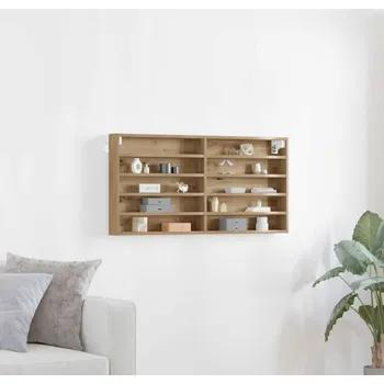 Obývací pokoj Vitrína Artisanový dub 100 x 8,5 x 50 cm kompozitní dřevo