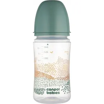 Kojenecká láhev Canpol Kojenecká láhev anti-colic EasyStart 240 ml MOUNTAINS se savičkou 3m+