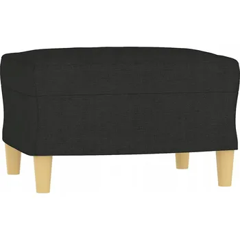 Taburet Podnožka černá 60 x 50 x 41 cm, látka 100% polyester, překližka