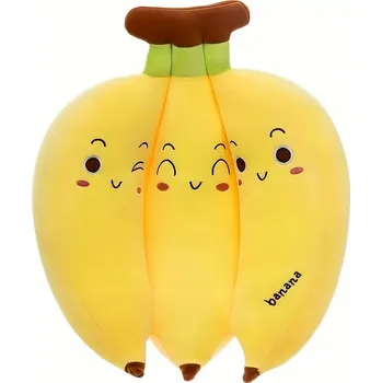 plyšák Plyšový Polštář Banán, Plyšový Svázek Banánů Vyplněná Hračka 50 cm