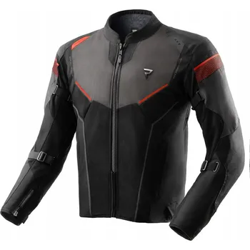 Moto bunda REBELHORN HIFLOW V ČERNO-ŠEDO-ČERVENÁ TEXTILNÍ MOTOCYKLOVÁ BUNDA PÁNSKÁ ŠEDÁ