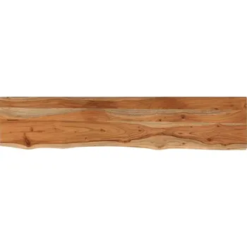 police Dřevěná nástěnná police z akácie 120 x 20 x 2,5 cm v přírodní barvě