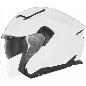 Helma na motorku VYKLÁPĚCÍ PŘILBA NOX N130 SOLID BÍLÁ LESKLÁ vel. XXL ECE 22.06 SLUNEČNÍ CLONA