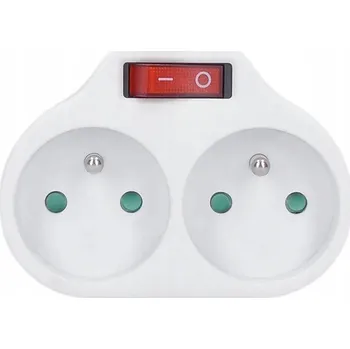 Elektrická zásuvka Elektrická Zásuvka rozbočka Solight bílá