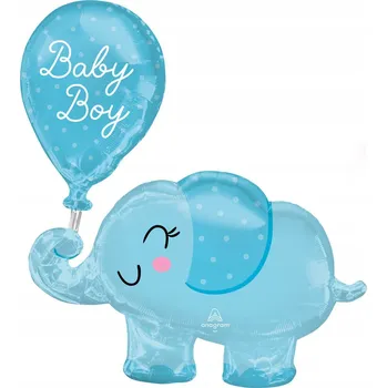 Balónek Foliový balónek Slon Baby Boy modrý 78 cm