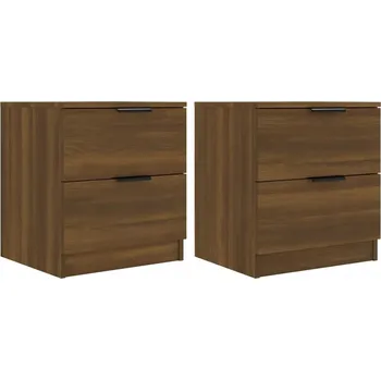 Noční stolek VidaXL Noční stolky, 2 ks, hnědý dub, dřevotříska