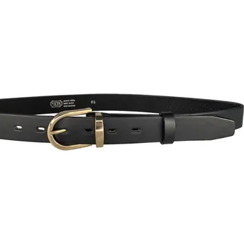 Opasek PENNY BELTS Kožený opasek 30-303-63 černý - 95 cm