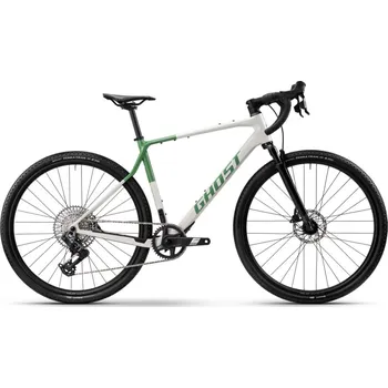 Jízdní kolo GHOST Asket CF Full Party Silver Stone/Madow Green Glossy - S